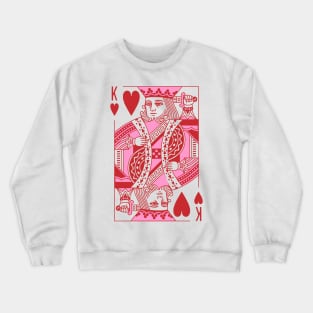 King of Hearts Valentines Day Matching Couple Crewneck Sweatshirt